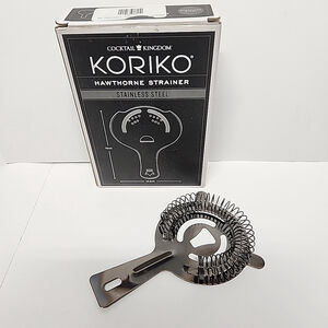 Cocktail Kingdom Koriko Hawthorne Strainer Stainless Steel GunMetal Grey